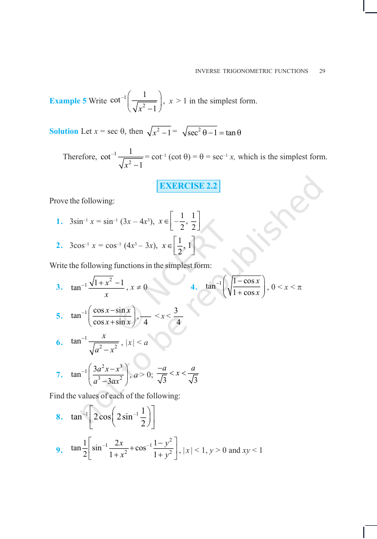 Page 12 of Inverse Trigonometric Functions