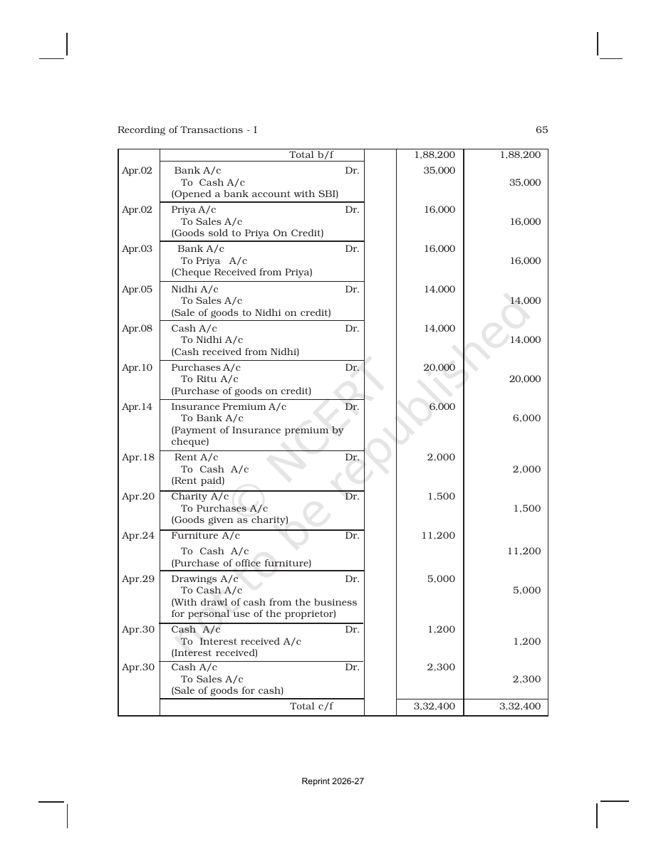 Page 20 of Recording of Transactions I