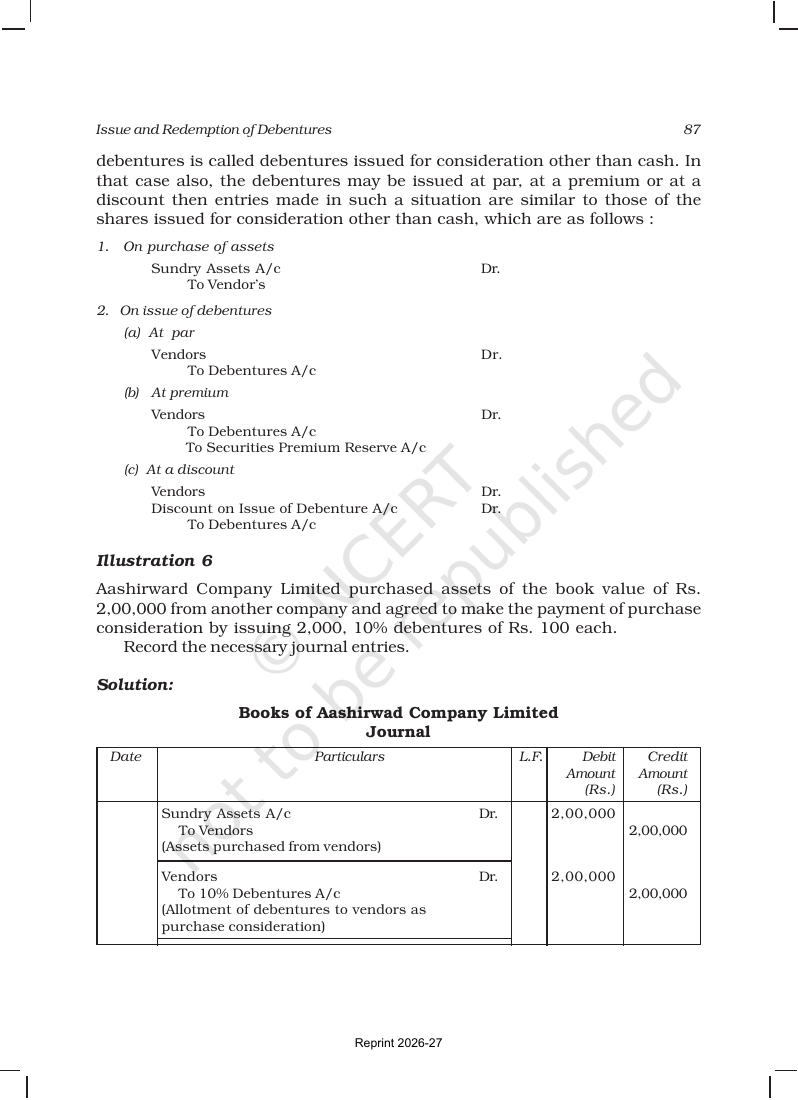 Page 13 of Issue and Redemption of Debentures