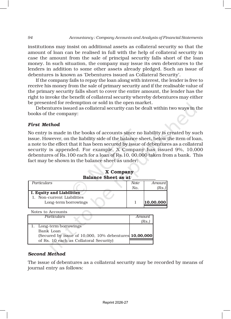Page 20 of Issue and Redemption of Debentures