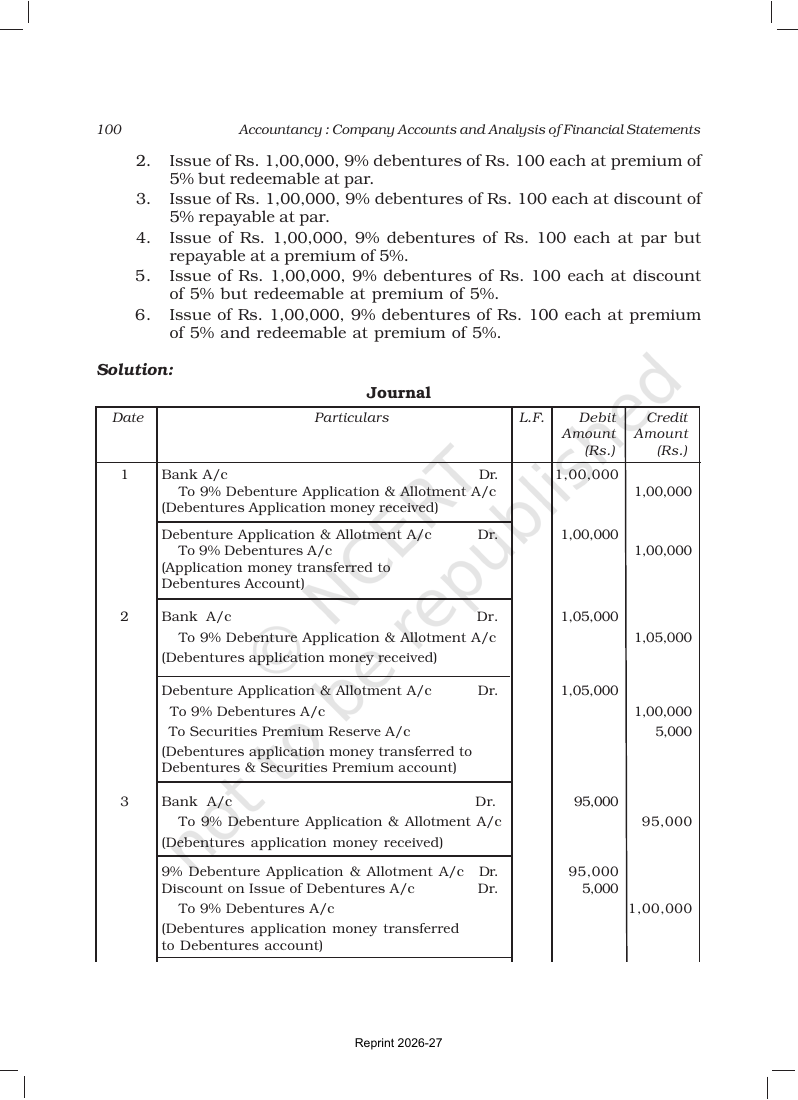 Page 26 of Issue and Redemption of Debentures