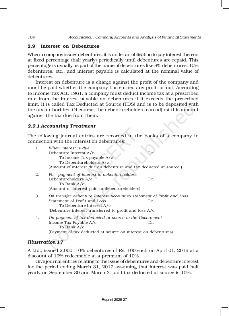 Page 30 of Issue and Redemption of Debentures