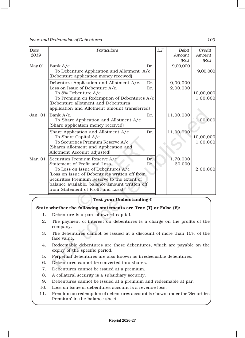 Page 35 of Issue and Redemption of Debentures