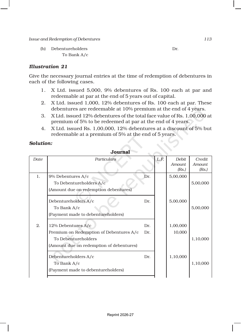 Page 39 of Issue and Redemption of Debentures