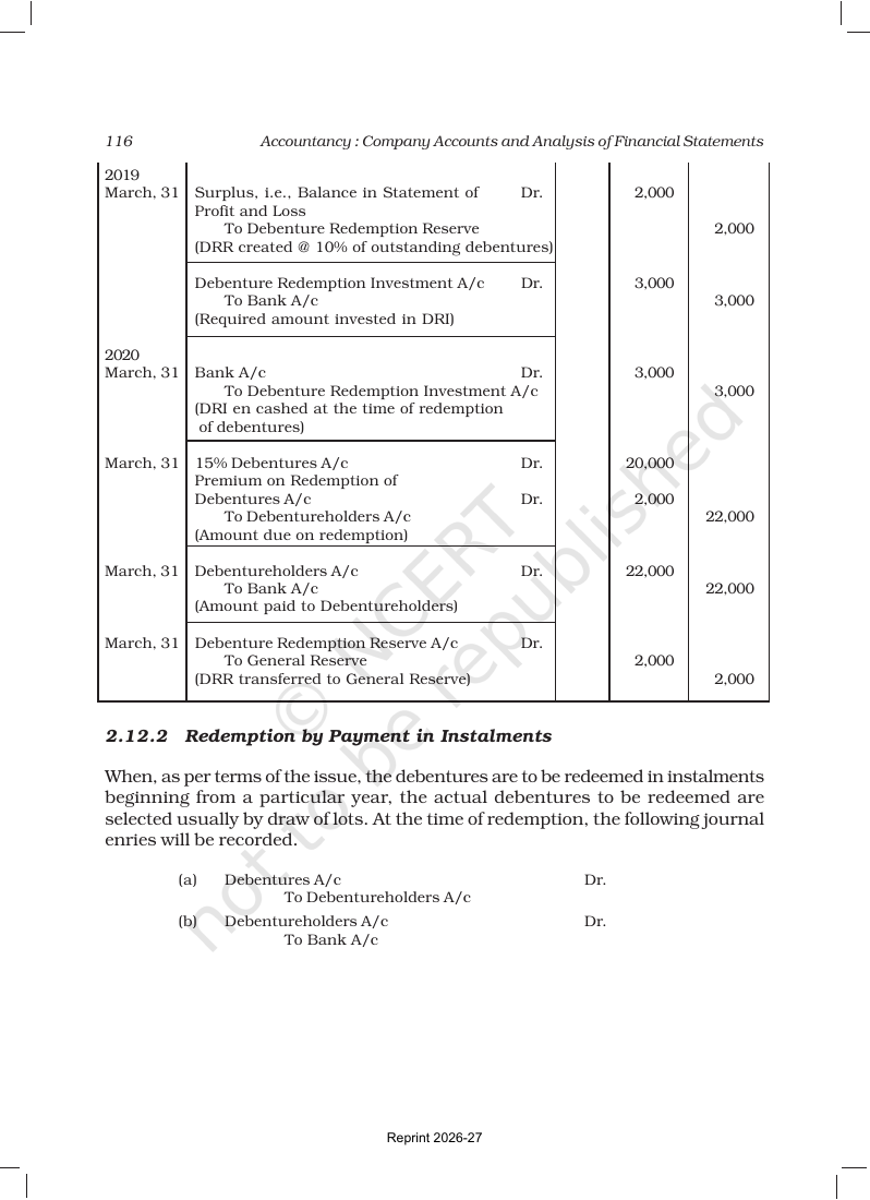 Page 42 of Issue and Redemption of Debentures