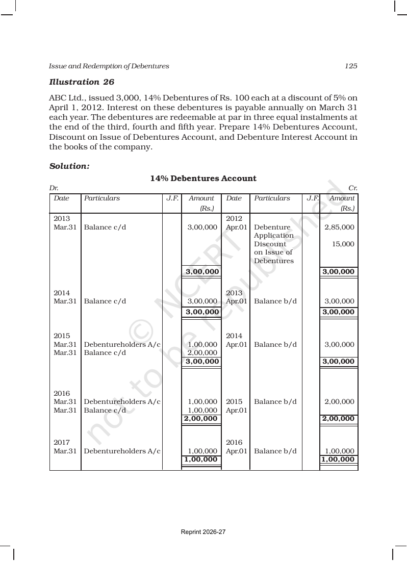 Page 51 of Issue and Redemption of Debentures