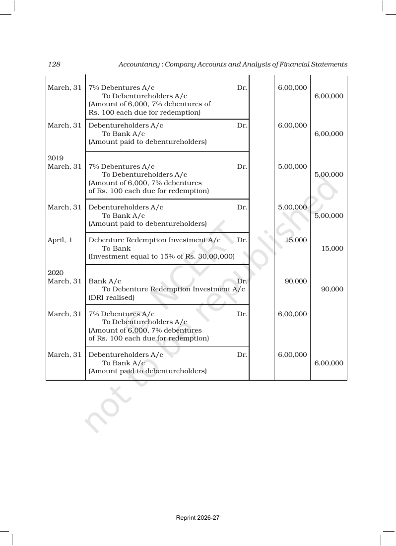 Page 54 of Issue and Redemption of Debentures