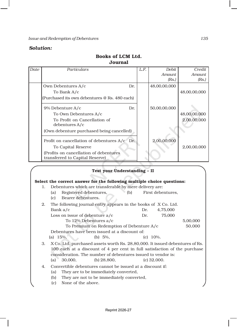 Page 61 of Issue and Redemption of Debentures