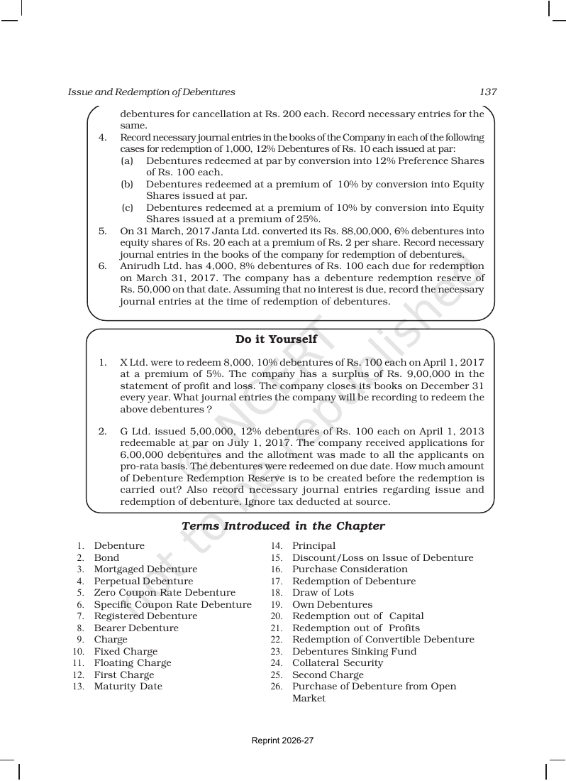 Page 63 of Issue and Redemption of Debentures