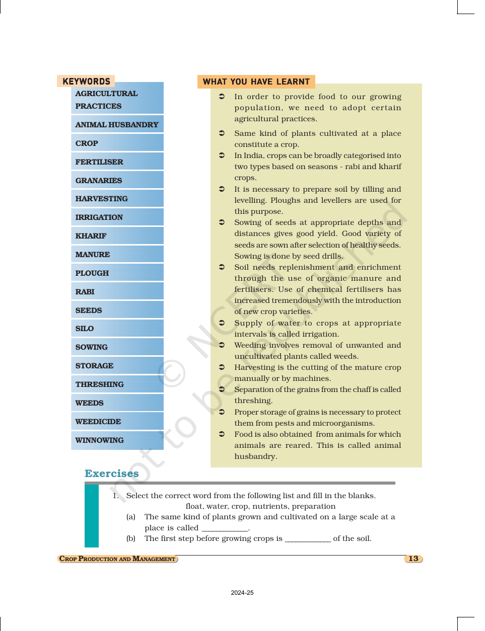 Page 13 of Crop Production and Management
