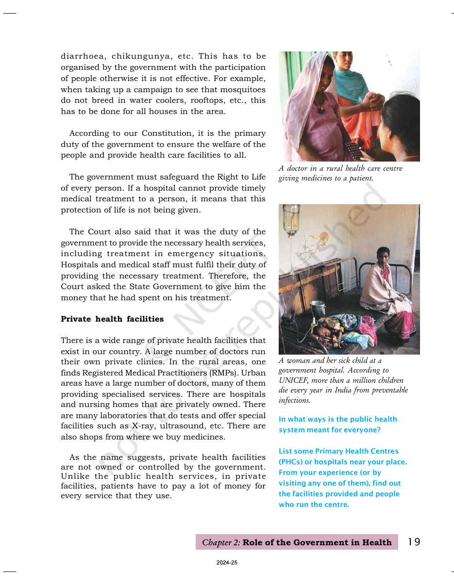 Page 10 of Role of the Government in Health