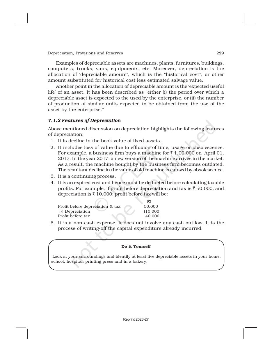 Page 4 of Depreciation, Provisions and Reserves