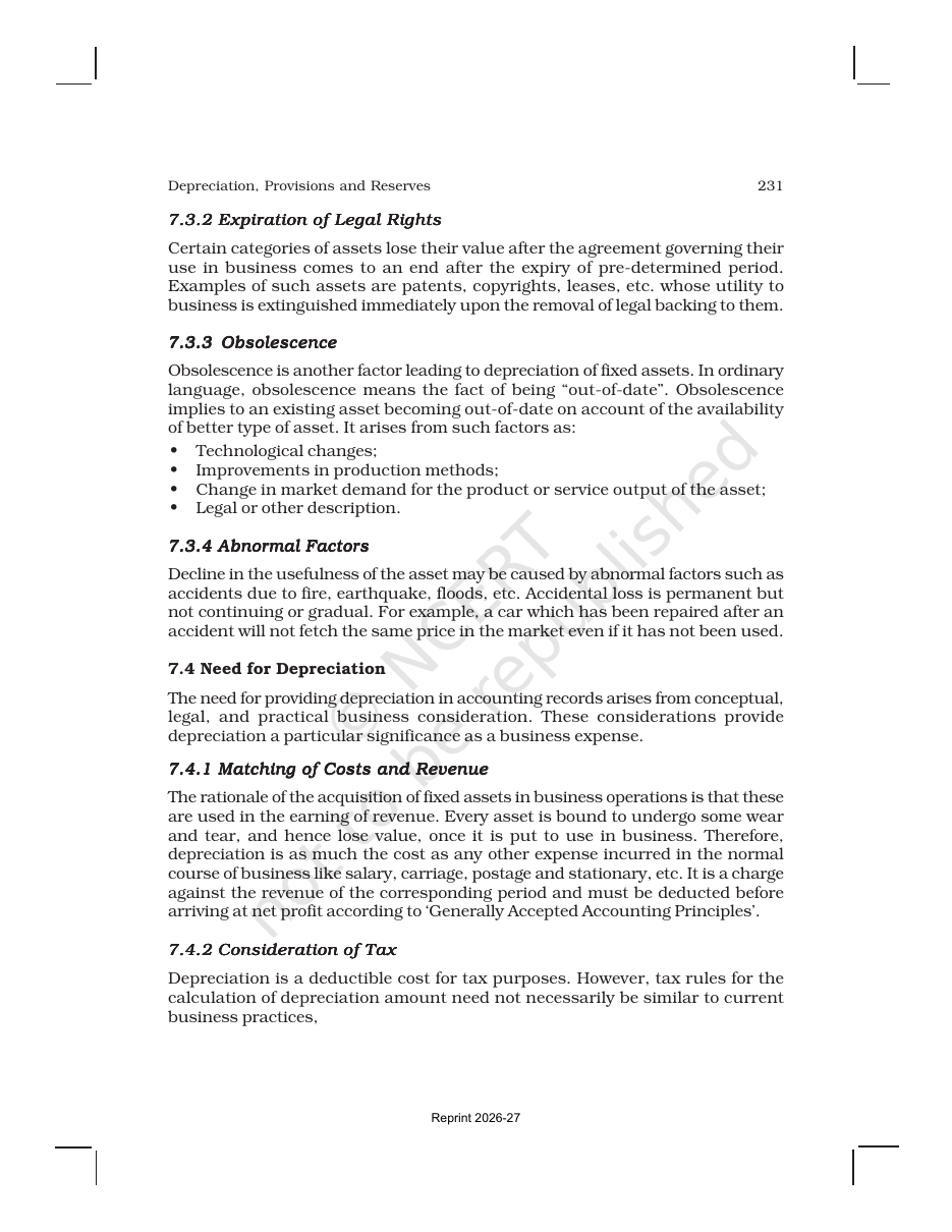 Page 6 of Depreciation, Provisions and Reserves