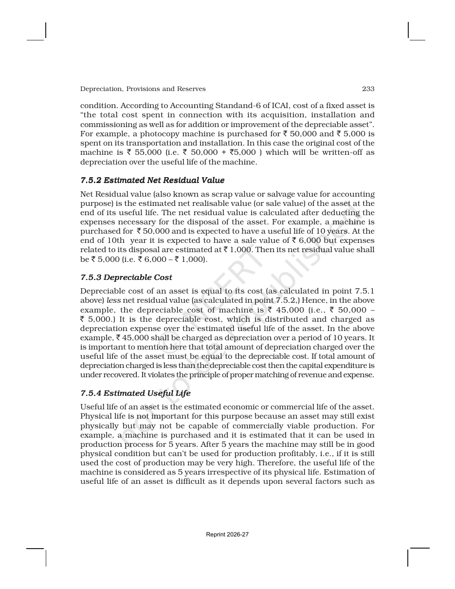 Page 8 of Depreciation, Provisions and Reserves