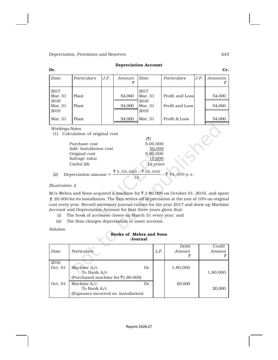 Page 18 of Depreciation, Provisions and Reserves