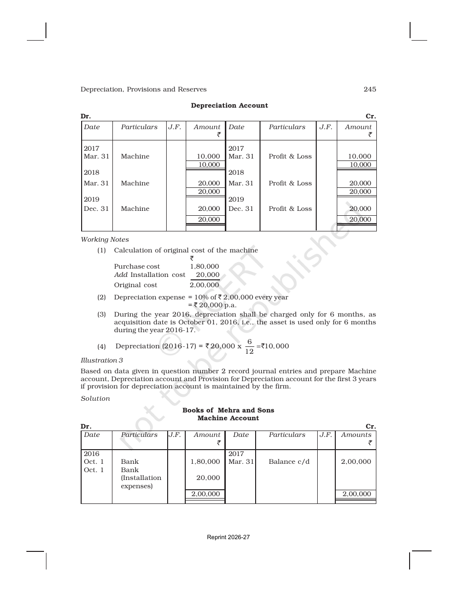 Page 20 of Depreciation, Provisions and Reserves