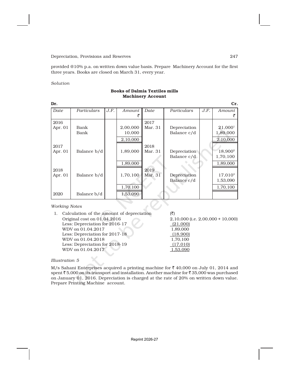 Page 22 of Depreciation, Provisions and Reserves
