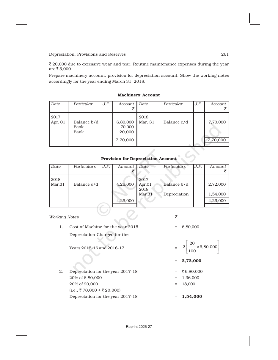 Page 36 of Depreciation, Provisions and Reserves