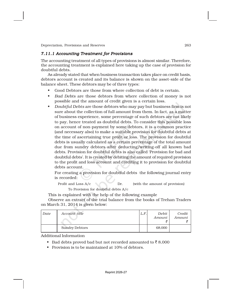 Page 38 of Depreciation, Provisions and Reserves