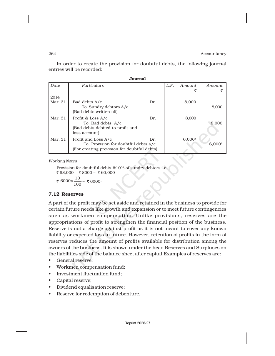 Page 39 of Depreciation, Provisions and Reserves