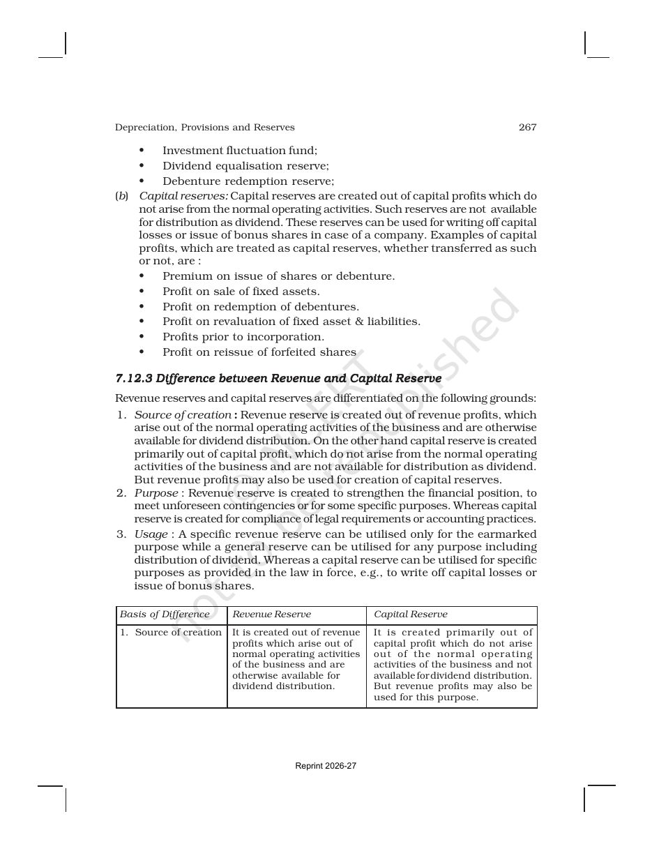 Page 42 of Depreciation, Provisions and Reserves