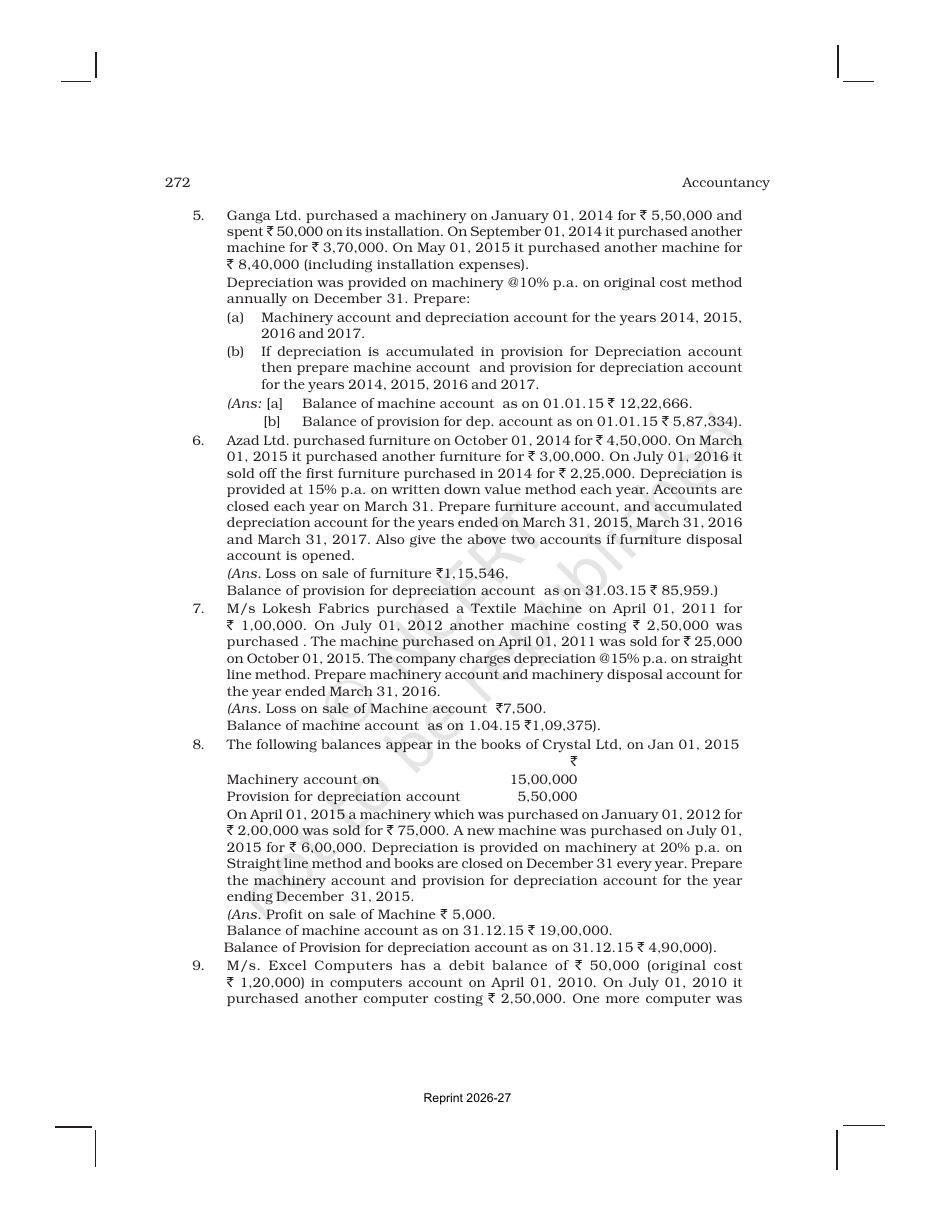 Page 47 of Depreciation, Provisions and Reserves