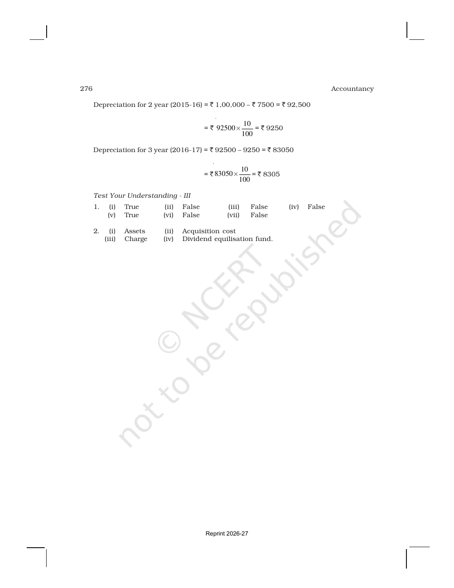 Page 51 of Depreciation, Provisions and Reserves
