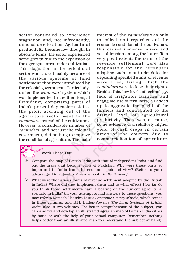 Page 6 of Indian Economy on the Eve of Independence