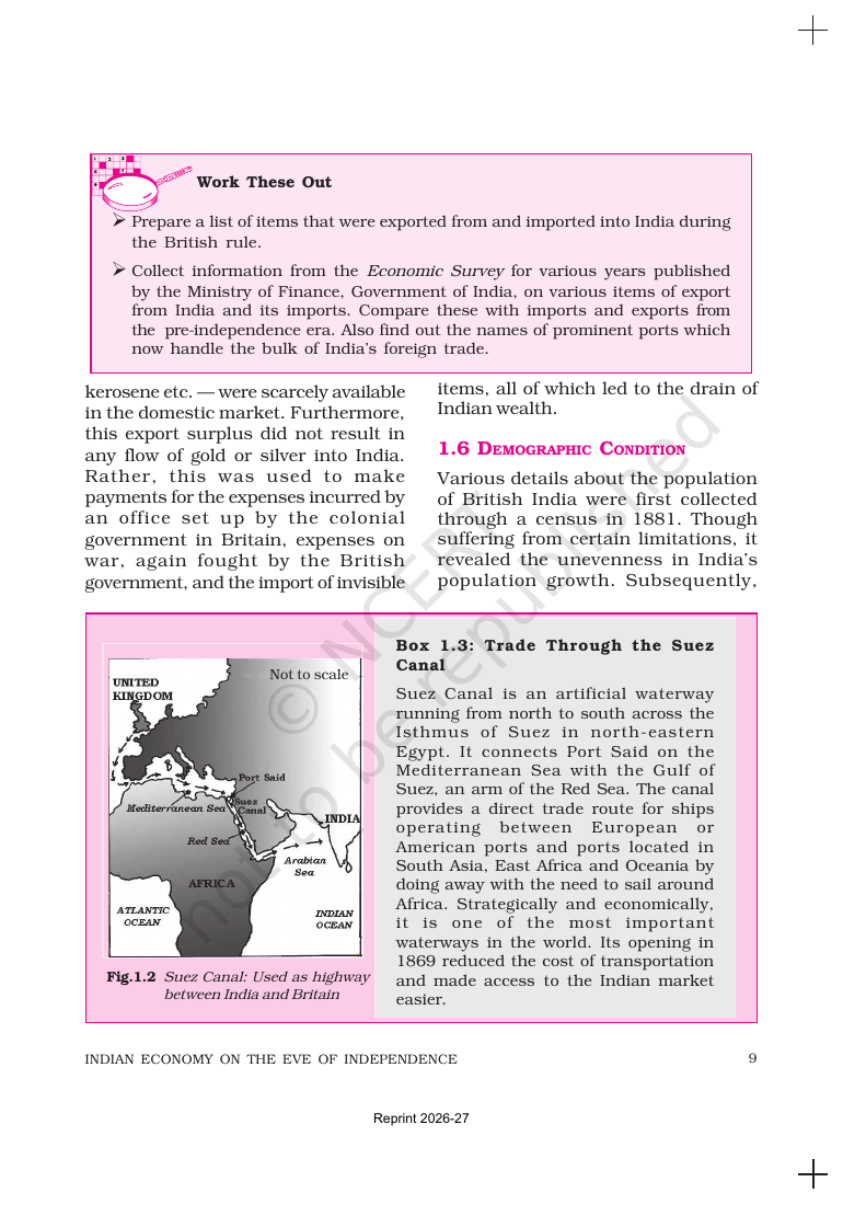 Page 9 of Indian Economy on the Eve of Independence