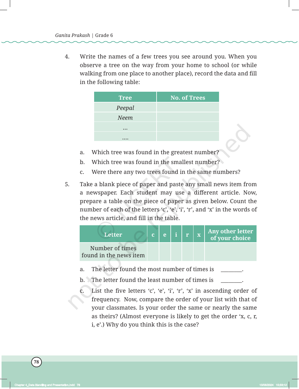 Page 5 of Data Handling and Presentation