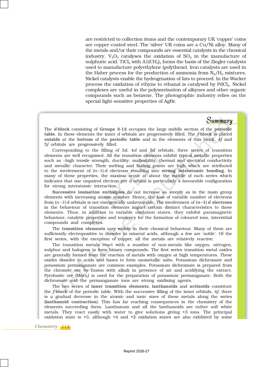 Page 26 of The d- and f-Block Elements