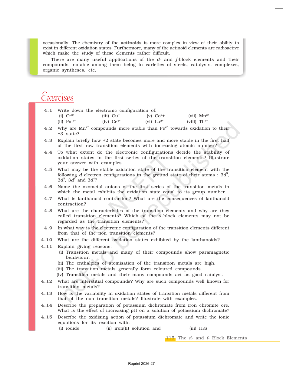 Page 27 of The d- and f-Block Elements