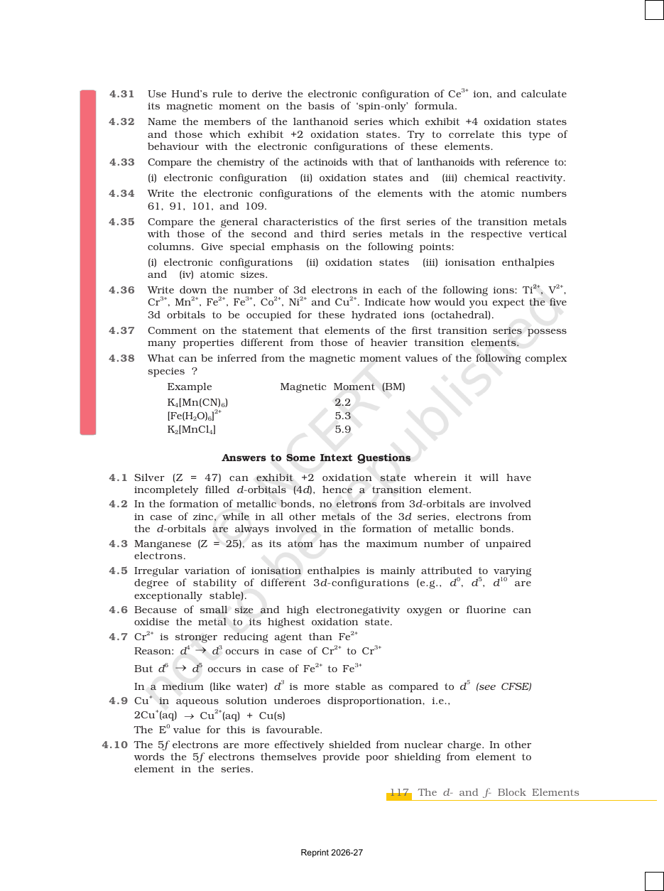 Page 29 of The d- and f-Block Elements