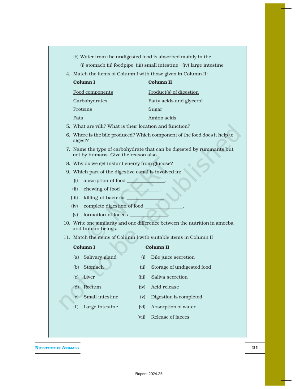 Page 11 of Nutrition in Animals