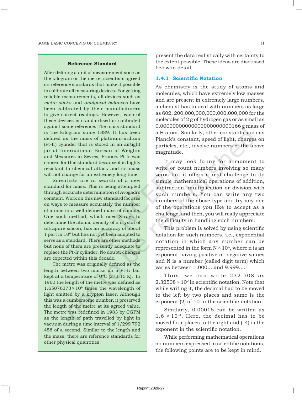 Page 11 of Some Basic Concepts of Chemistry