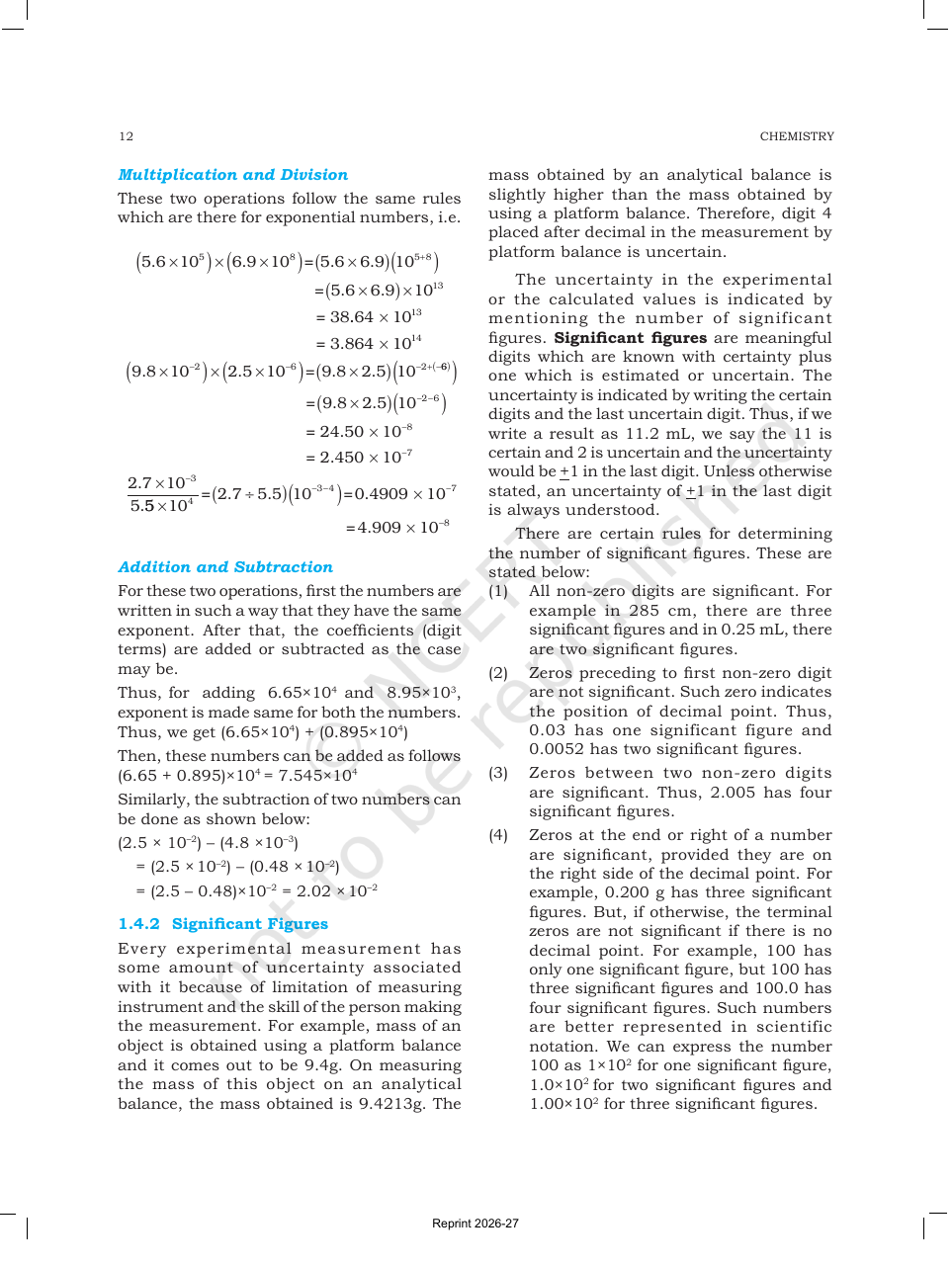 Page 12 of Some Basic Concepts of Chemistry
