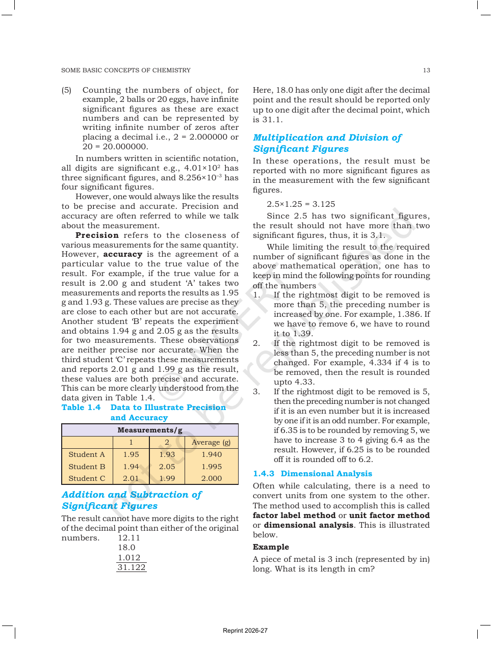 Page 13 of Some Basic Concepts of Chemistry