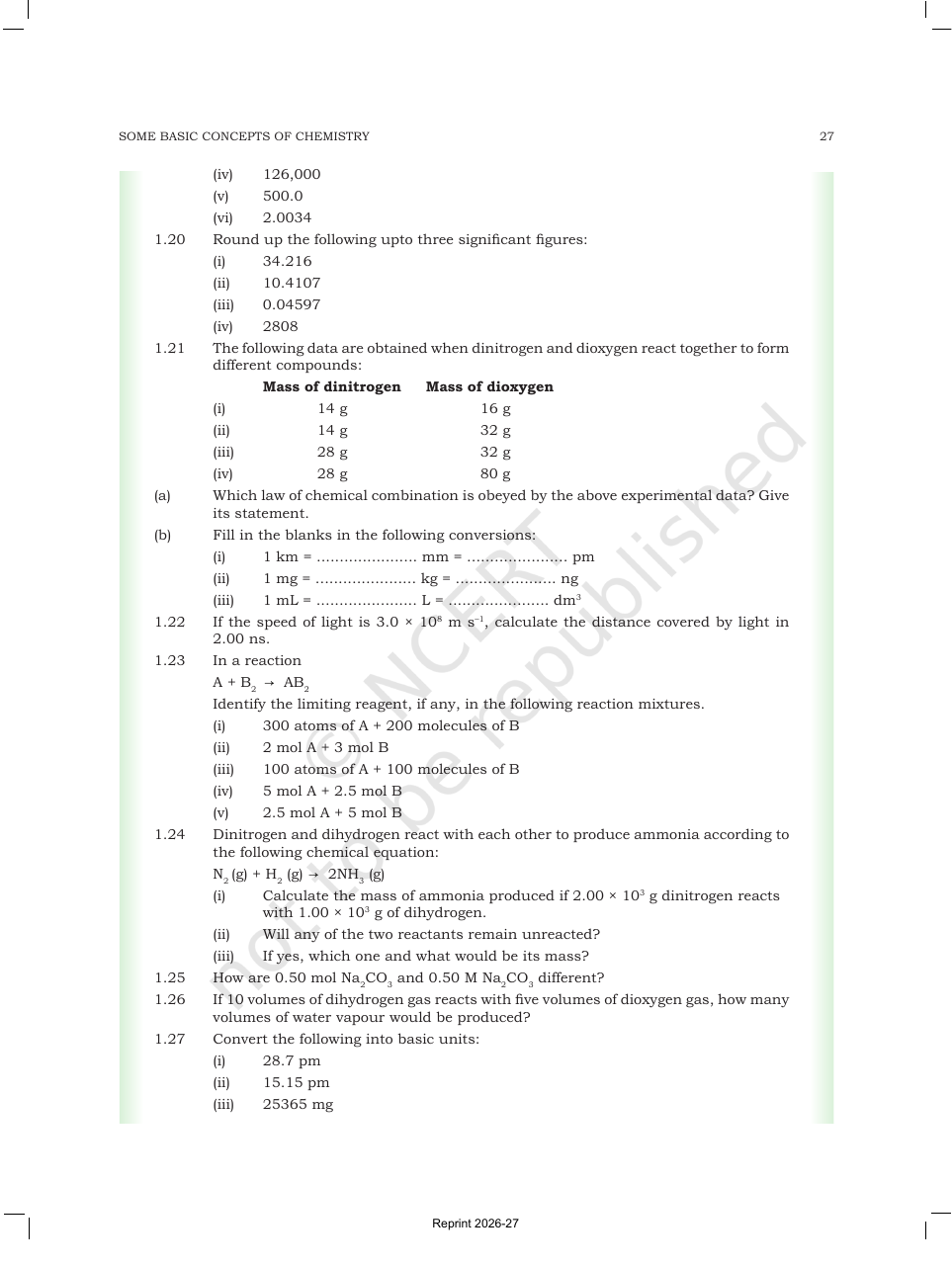 Page 27 of Some Basic Concepts of Chemistry