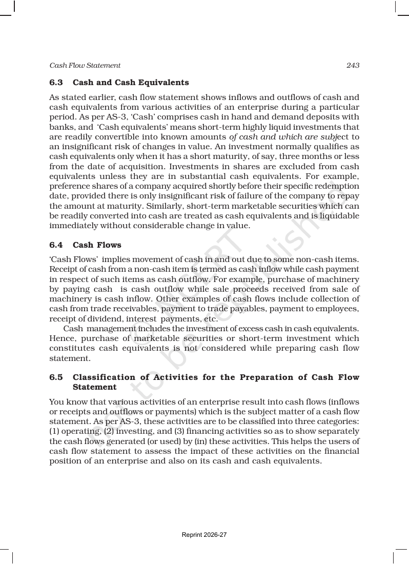 Page 3 of Cash Flow Statement