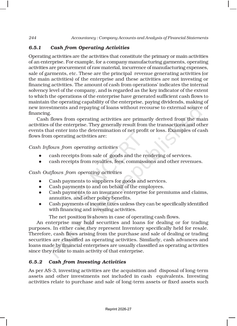 Page 4 of Cash Flow Statement