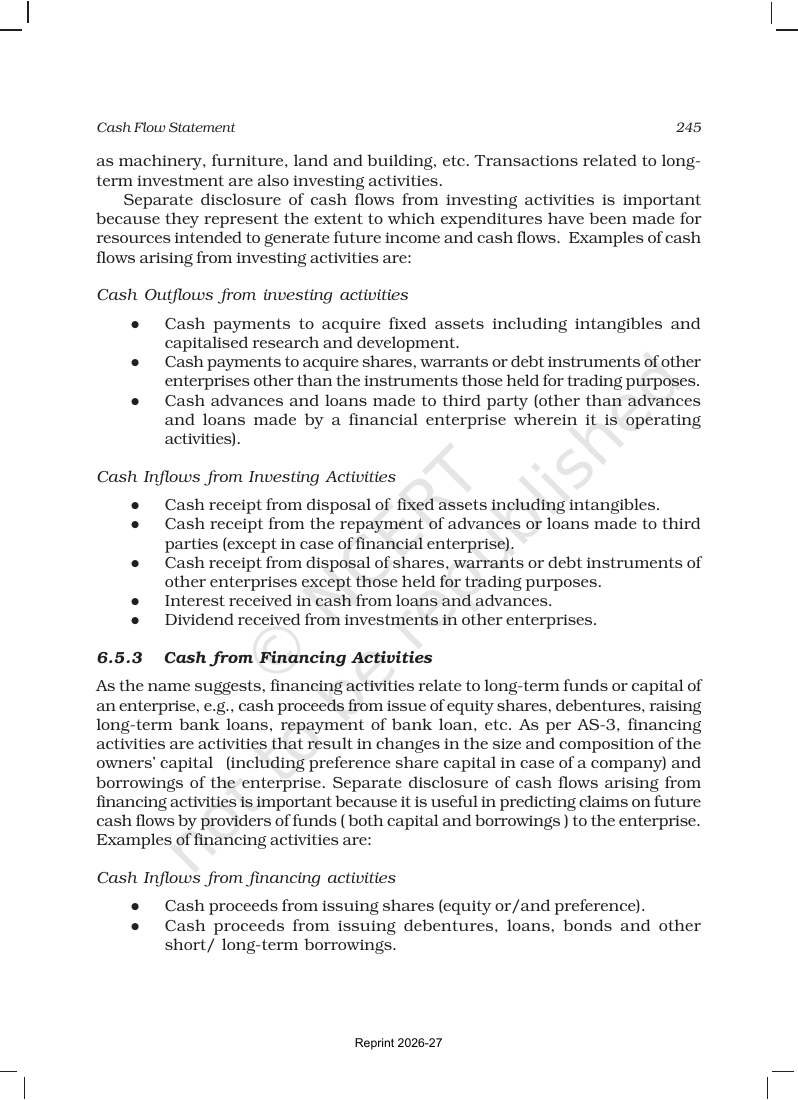 Page 5 of Cash Flow Statement