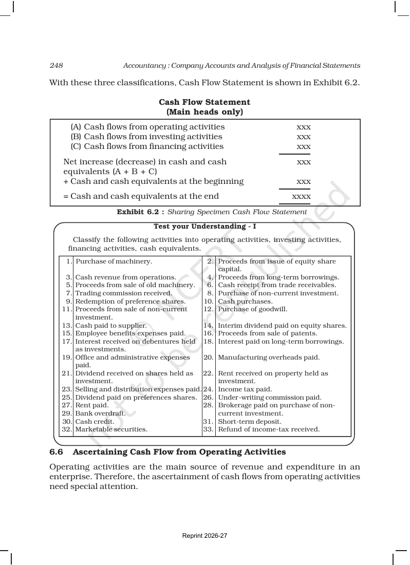 Page 8 of Cash Flow Statement
