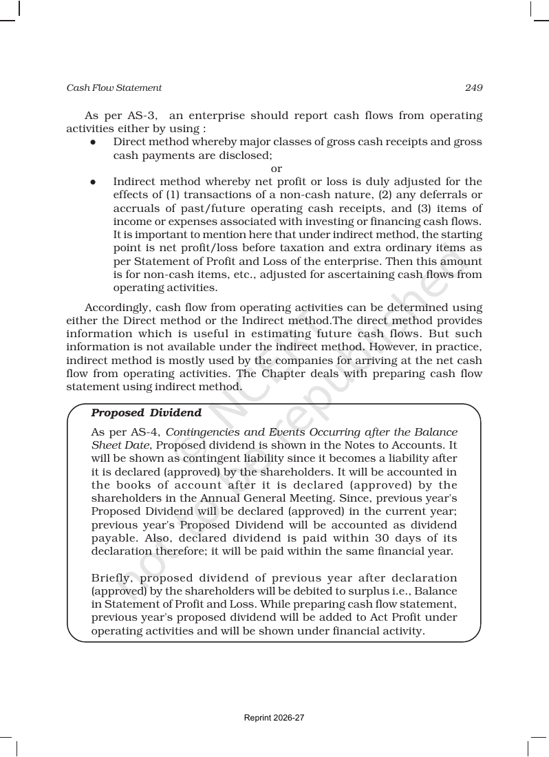 Page 9 of Cash Flow Statement