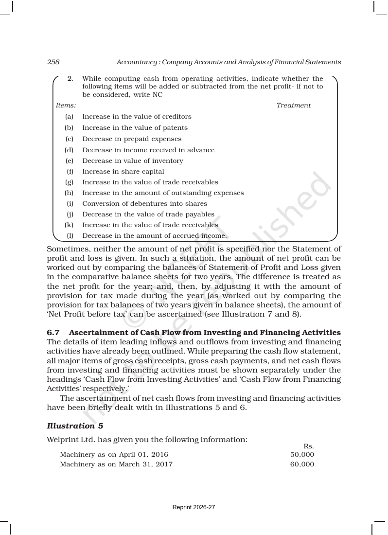 Page 18 of Cash Flow Statement