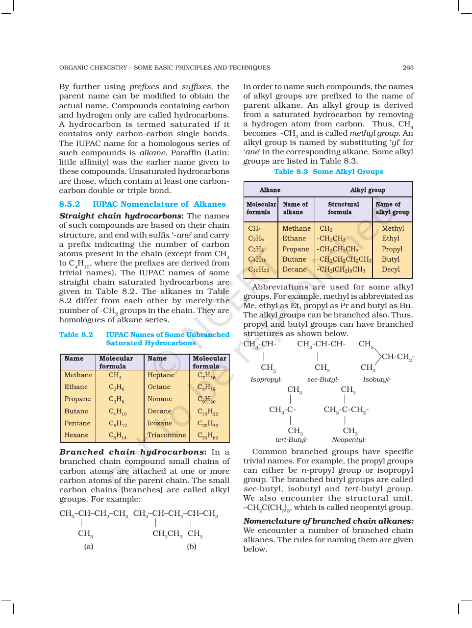 Page 8 of Organic Chemistry — Some Basic Principles and Techniques