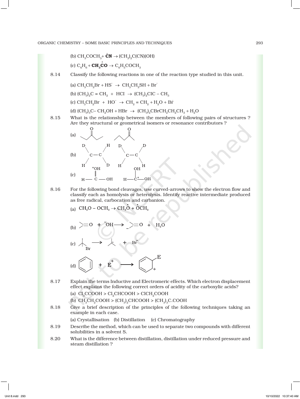 Page 38 of Organic Chemistry — Some Basic Principles and Techniques