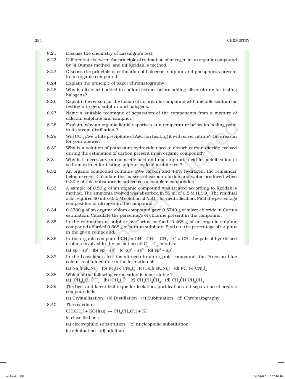 Page 39 of Organic Chemistry — Some Basic Principles and Techniques
