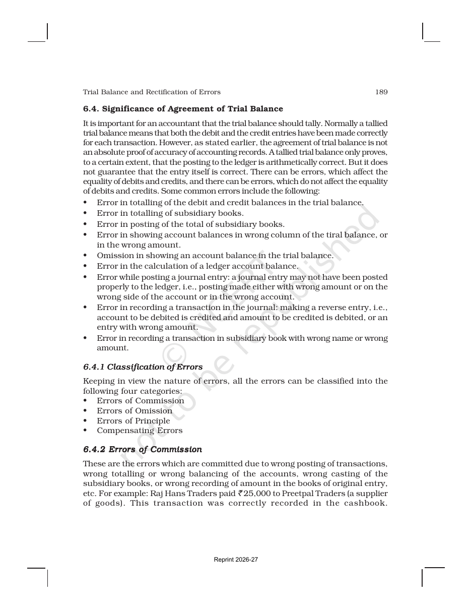 Page 10 of Trial Balance and Rectification of Errors
