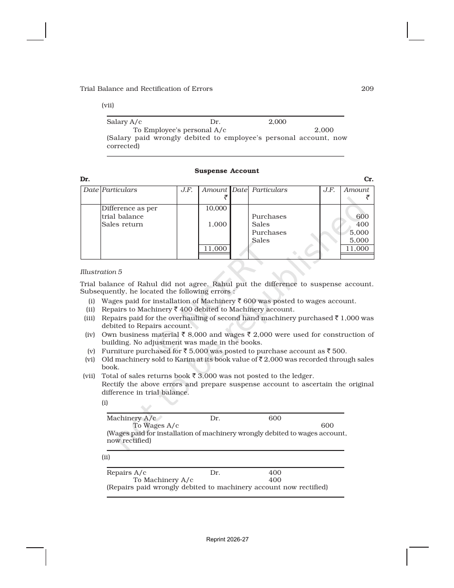 Page 30 of Trial Balance and Rectification of Errors