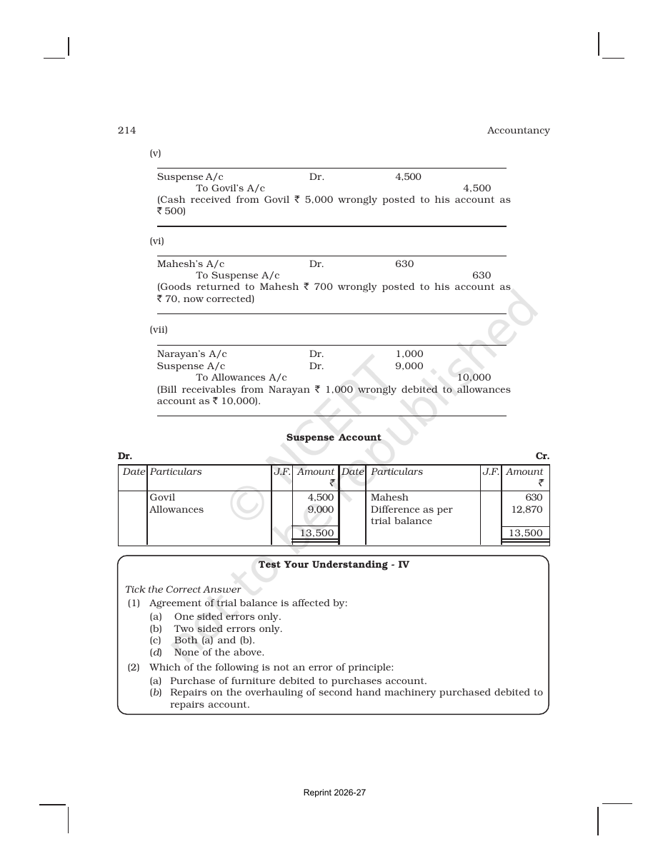 Page 35 of Trial Balance and Rectification of Errors